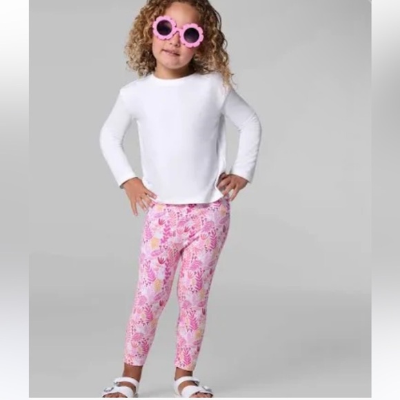 🆕Coolibar Pink Striped Baby Wave Swim Tights NWT 12-18Mo - Picture 2 of 8